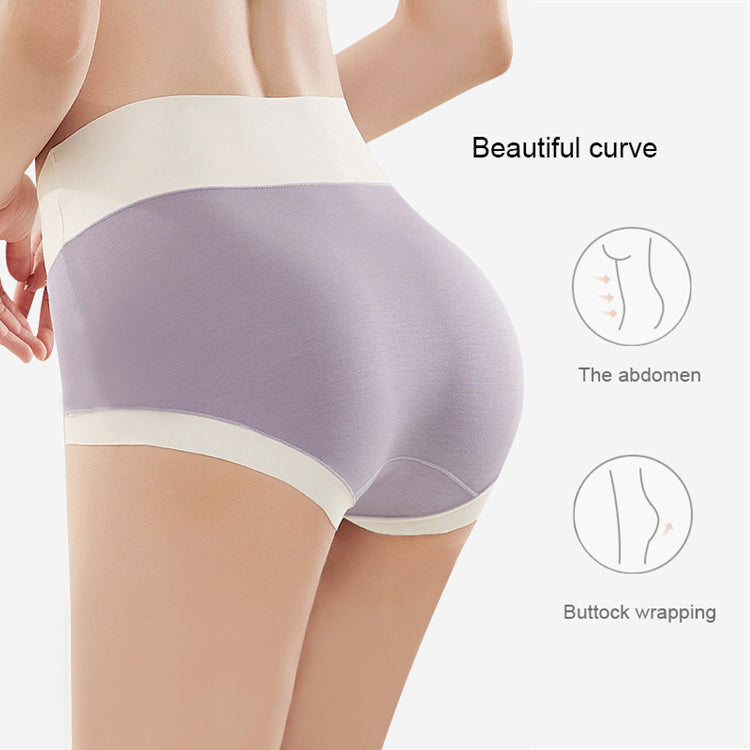 Miiow women's mid-high waist traceless anti-bacterial underwear brief wiht function of abdomen control