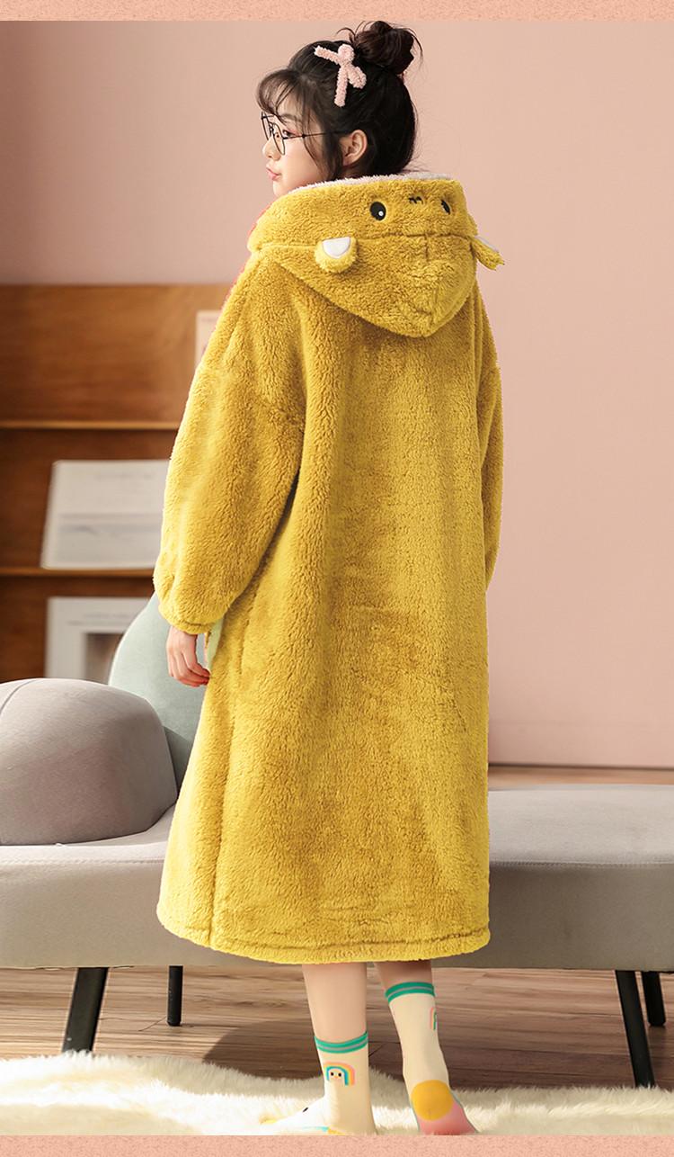 Winter Thick Warm Flannel Pajamas Sets for Women Sleepwear Home Clothing Pajama Home Wear Winter Thick Coral Fleece Sleepwear Robe Winter Women